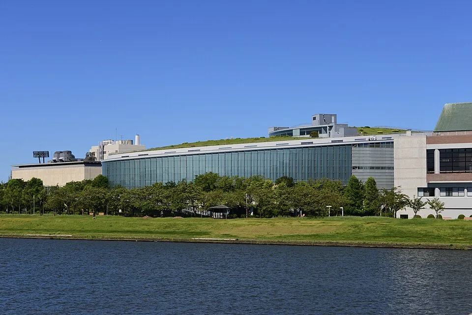 Ryutopia beyond the riverside lawn