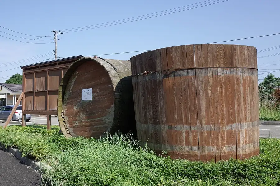 Wooden soy-sauce barrels in Settaya
