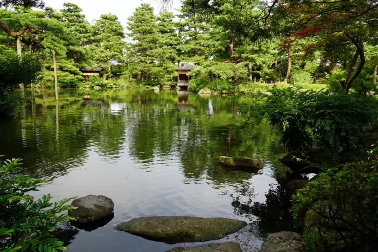 Shimizuen Garden pond and greenery